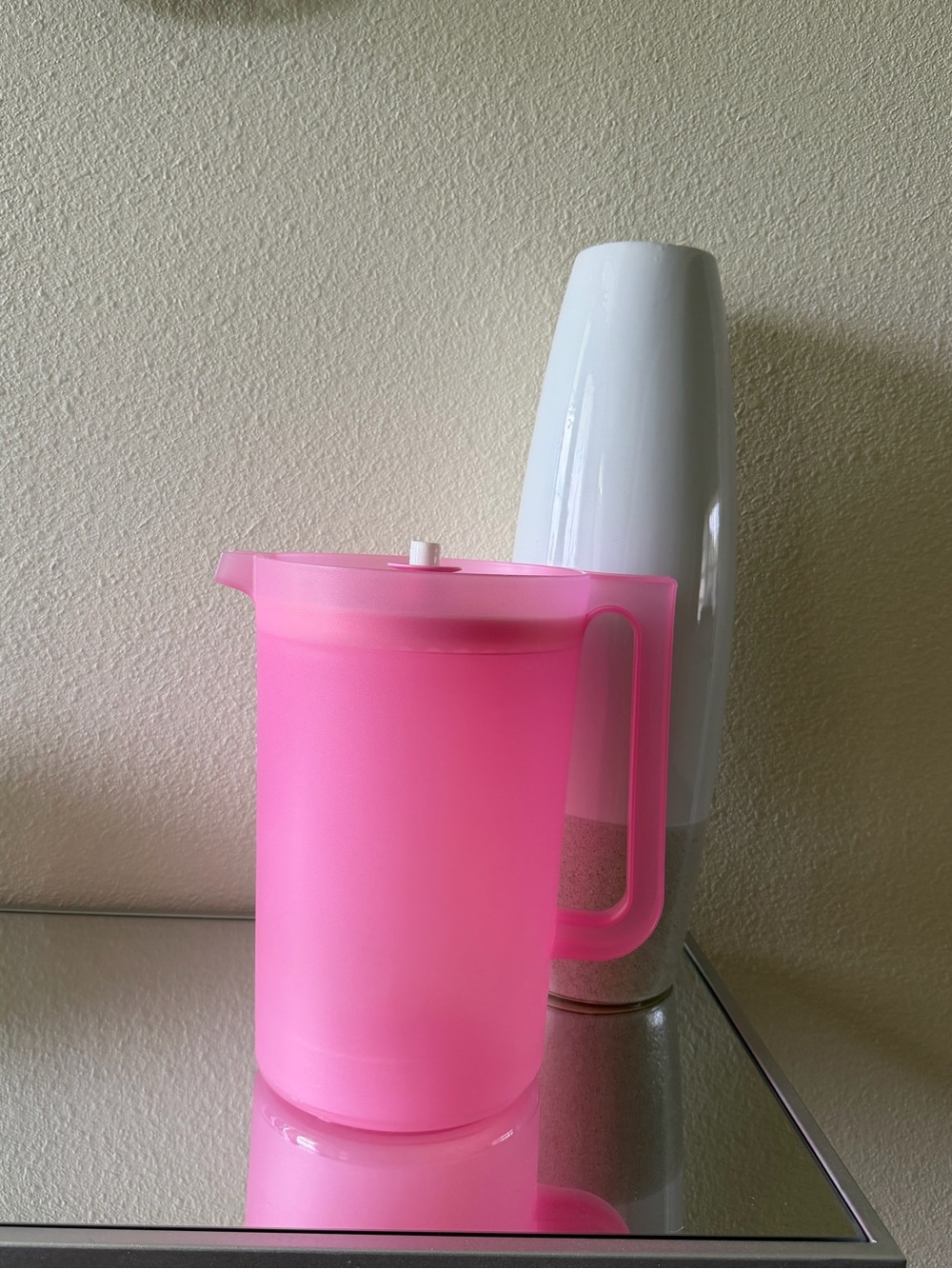 Tupperware Pink Plastic Pitcher - Picture 2 of 8